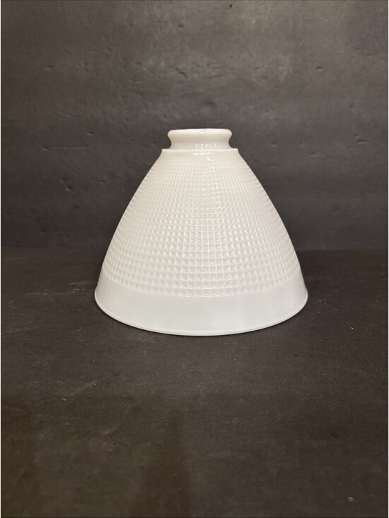 CorningWare Other - Vintage Corning White Milk Glass Waffle Pattern Torchiere Pendant Lamp Shade 8"